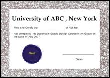 Dimploma Certificate